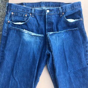 LEVI'S 501 BLUE JEANS MEN'S DENIM WAIST 38 LENGTH 30 button fly mens